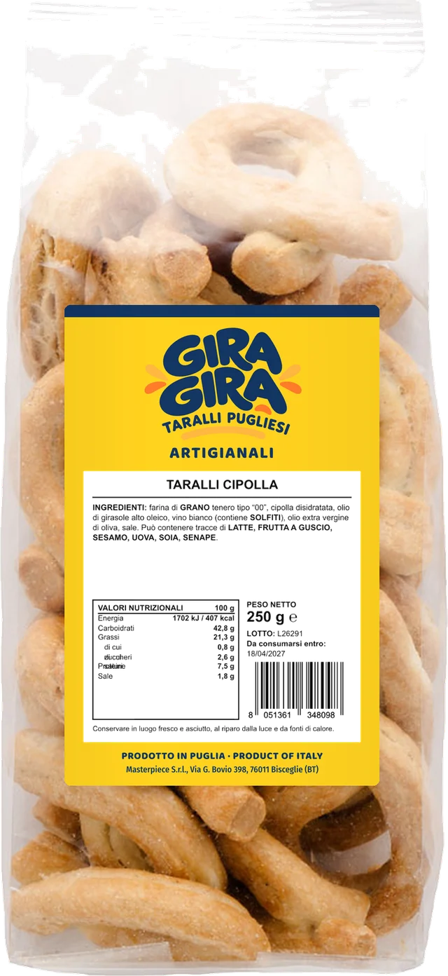 Busta di taralli alla cipolla