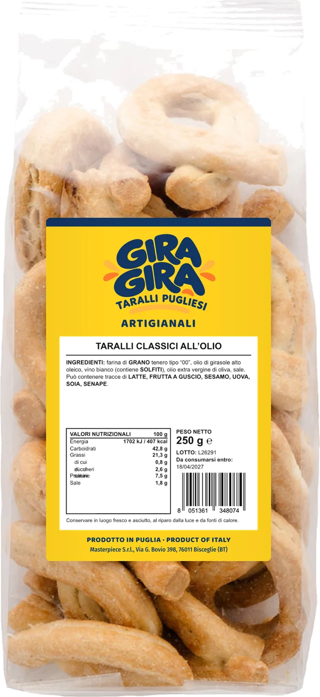Busta di taralli Gira Gira classici all’olio